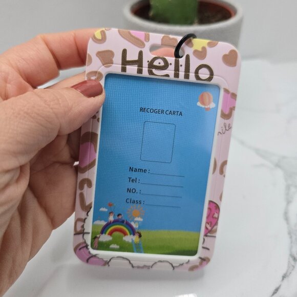 Hello Kitty | pastel pink kawaii I.D. card holder lanyard key-chain - Picture 3 of 8